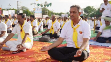 Photo of स्वातंत्र्याच्या अमृत महोत्सवानिमित्त पंढरपूरात योग शिबीर